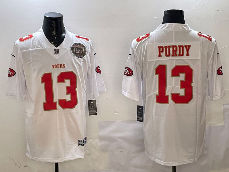 Men San Francisco 49ers #13 Purdy White gold Fashion 2025 Nike Limited NFL Jersey style 2->san francisco 49ers->NFL Jersey